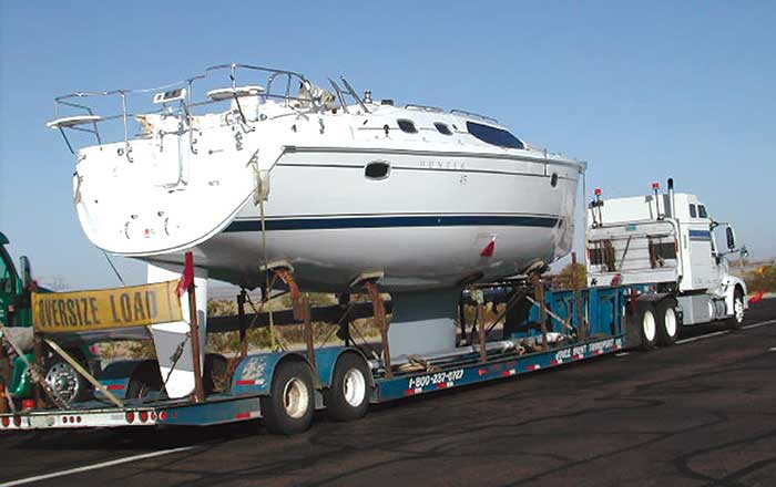 Transporting large boat