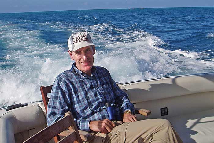 Bill Reardon enjoys a day on the water