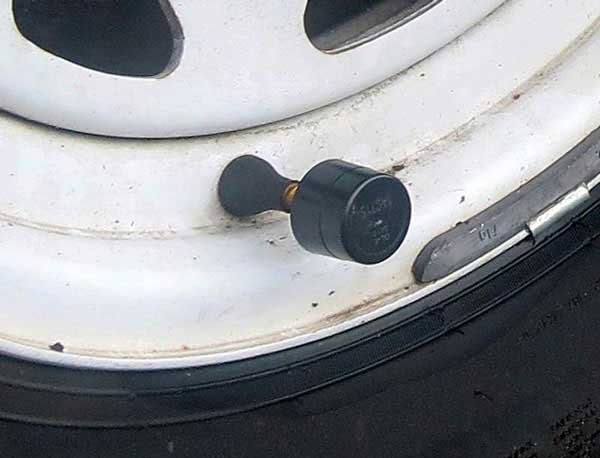 Photo of a tire pressure valve