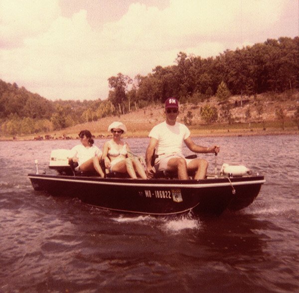 Charlie Campbell in a Ranger Boat with stick steering in 1971