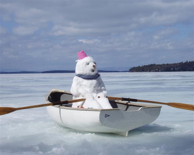 Row Boat Snowman