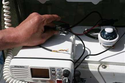 Installed VHF Radio with GPS Unit