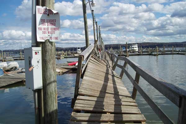 Fixed Dock Destroyed by the Storm Surge