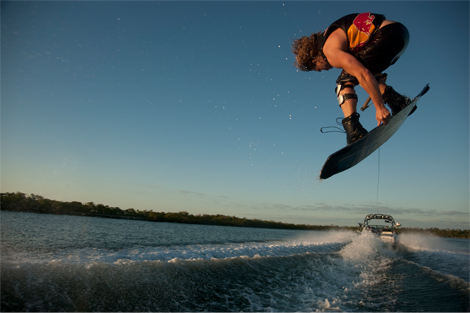 Man Doing Wakeboarding Trick