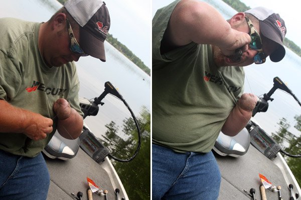 Hunter Baughman Tying a Lure