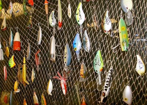 Fishing Lures in Net
