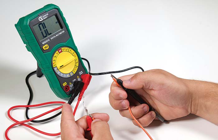 Checking continutity witha multimeter