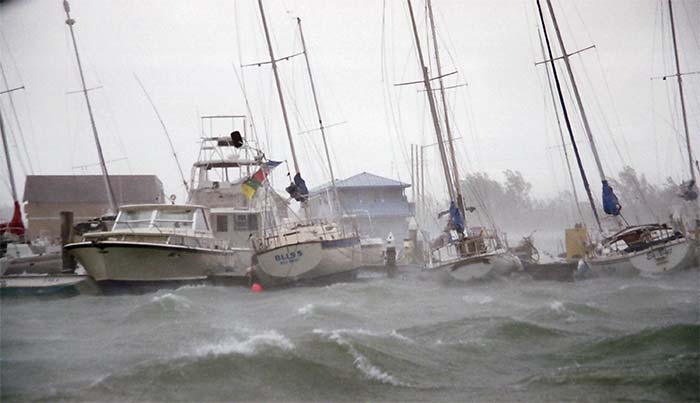 Boats in a storm
