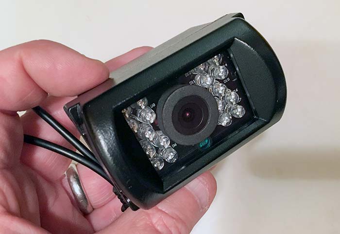 Camera with wide-angle lense