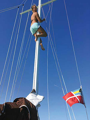 Free climbing mast