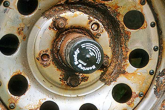 Rusty wheel bearing