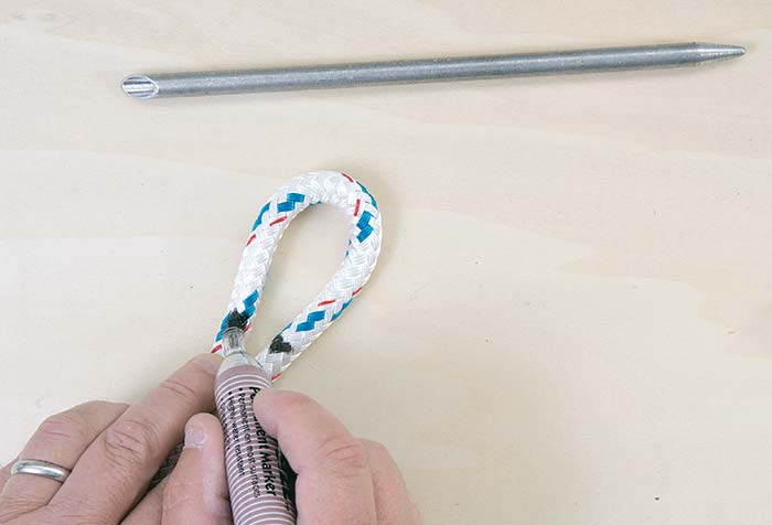 Splicing double-braided line step 2