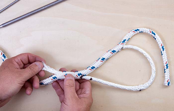 Splicing double-braided line step 6