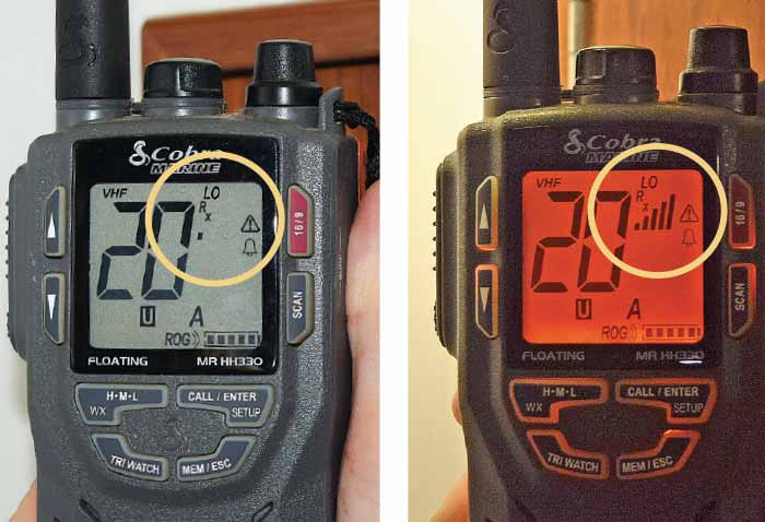 Difference in VHF radio signal strength