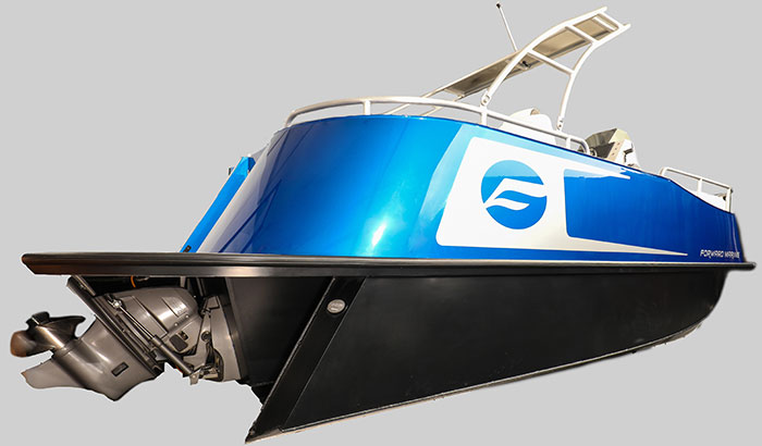General Motors electric pontoon boat