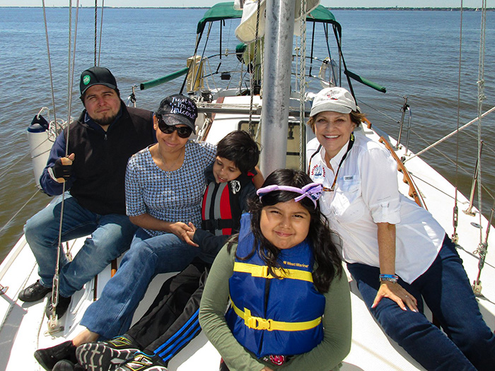 Sailing Angels Group on Sailboat
