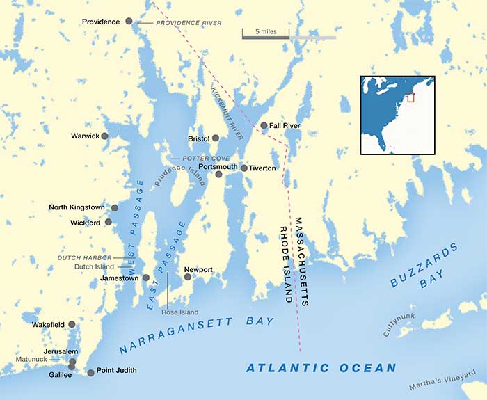 Narragansett Bay map