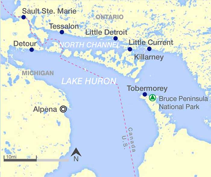 Lake Huron map