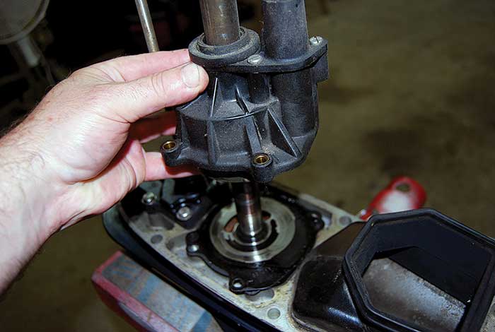Remove old pump housing and impeller