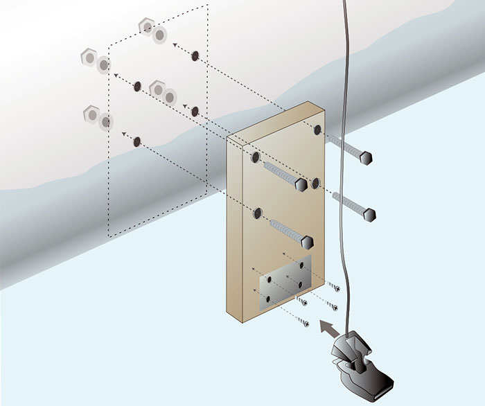 Install A Transducer Without Holes Below The Waterline