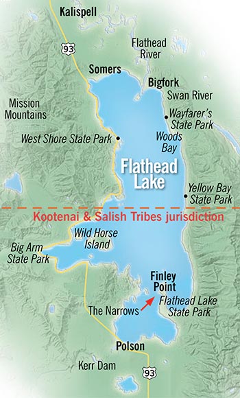 Flathead Lake map