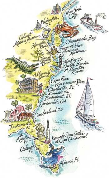 East Coast map