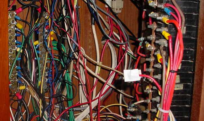 Rats nest of wires