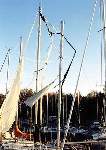 Unfurled sails
