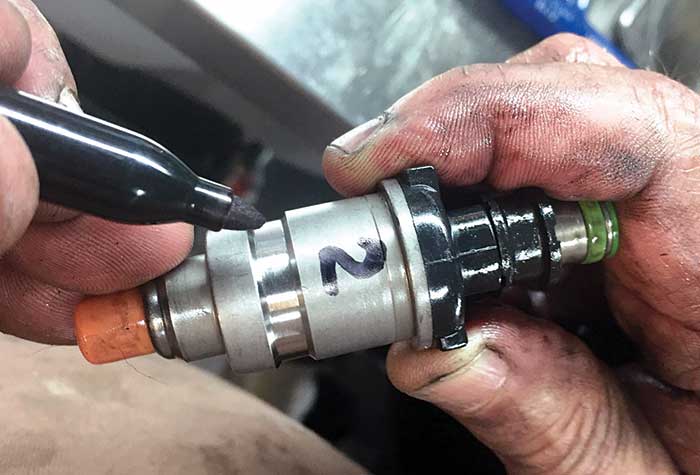 Injector numbering
