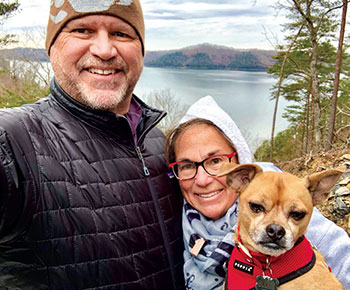 David Dyson with his wife and dog