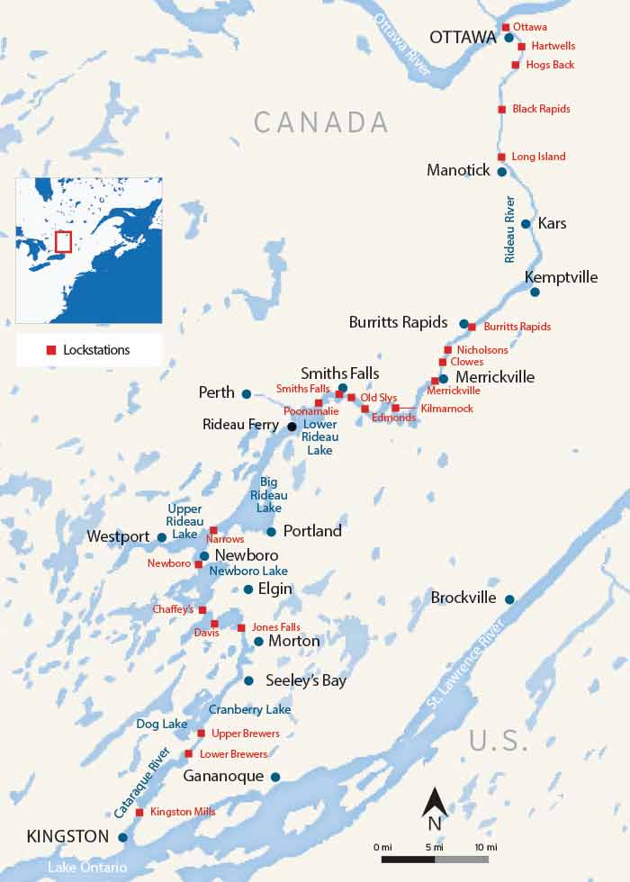 Rideau Canal map