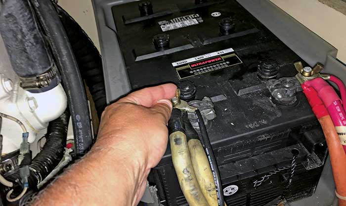 Checking battery connections