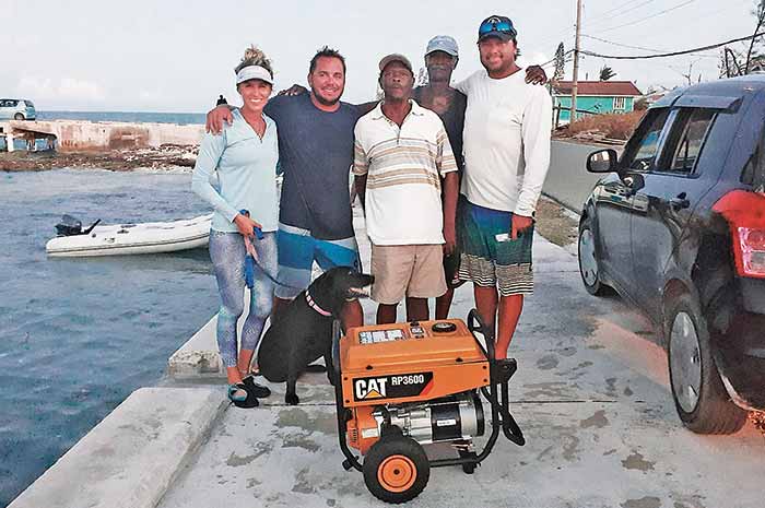 Fishermen with generators