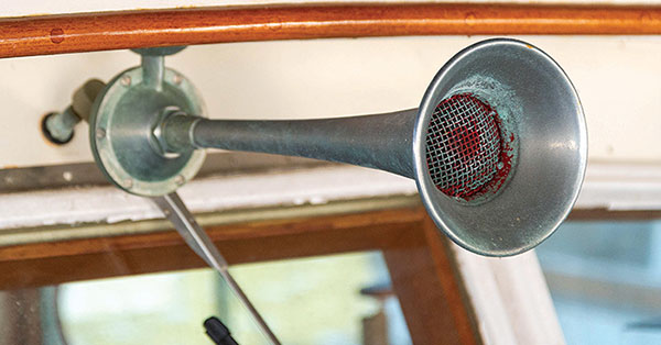 Boat clearance whistle signals