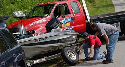 A boatus affiliated company providing trailer and towing roadside assist to a customer