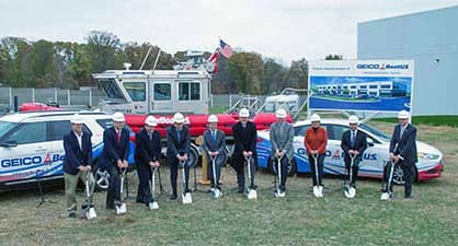 geico and boatus executives breaking ground on the new boatus hq in springfield virginia