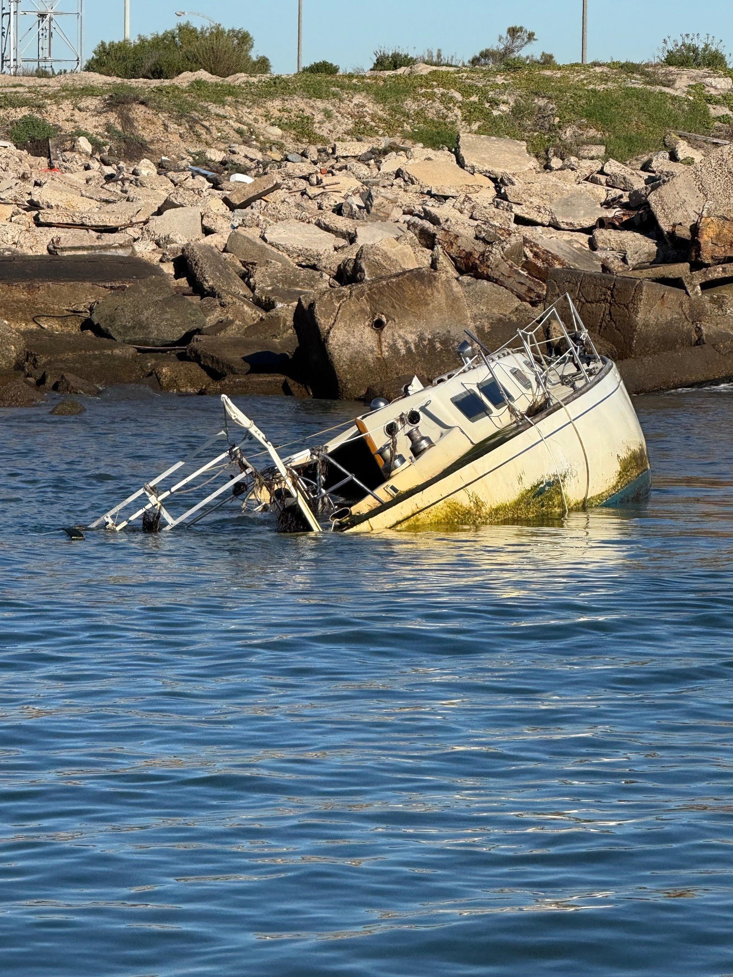 An image of an abandoned and derelict vessel 